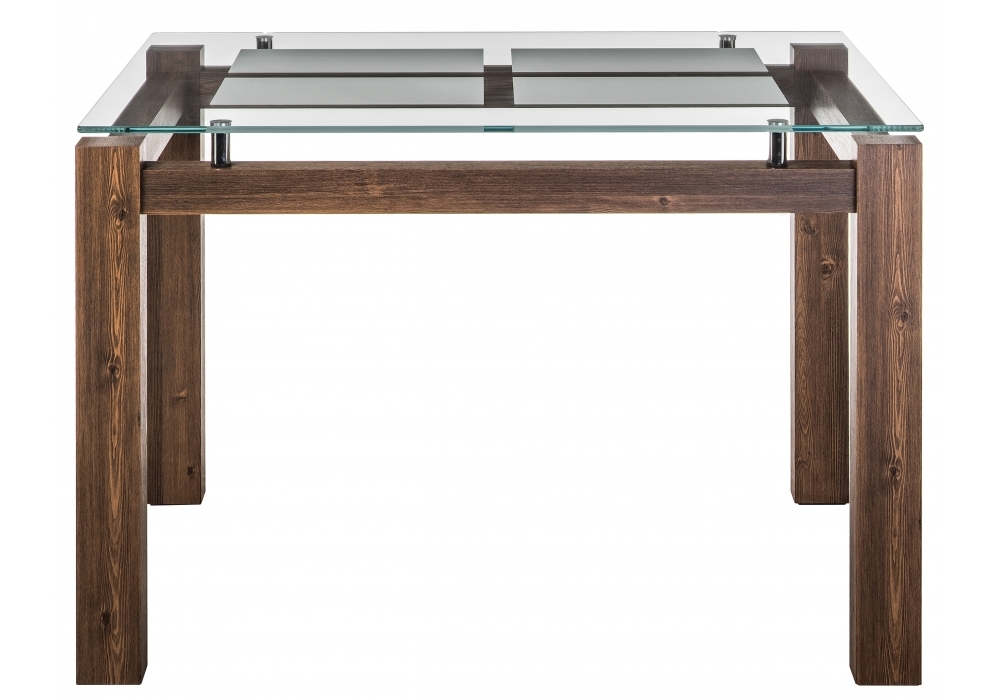 Стол стеклянный Woodville Бран кантри орех 462084