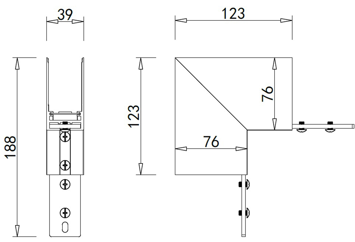 Внешний угол-соединитель для подвесного/накладного/встраиваемого магнитного шинопровода Donolux Outter corner DLMW Sp