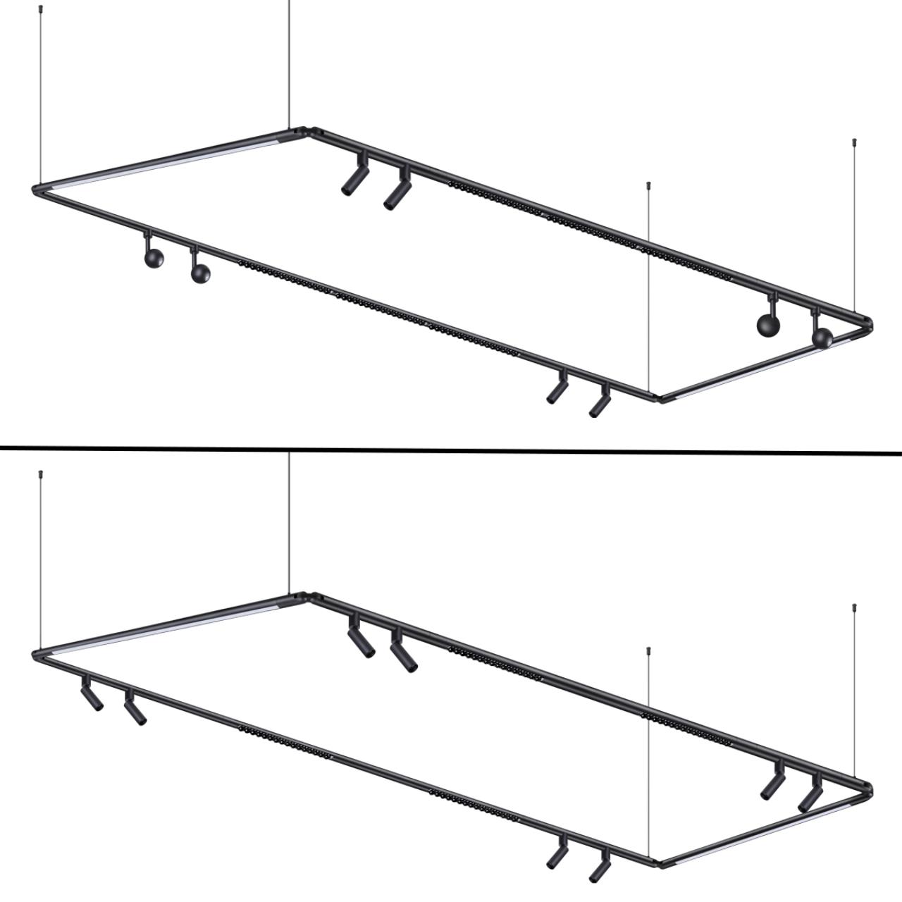 Ввод питания с гибким угловым соединителем «L» и проводом-подвесом (длина провода – 2м) без базы Novotech 359390