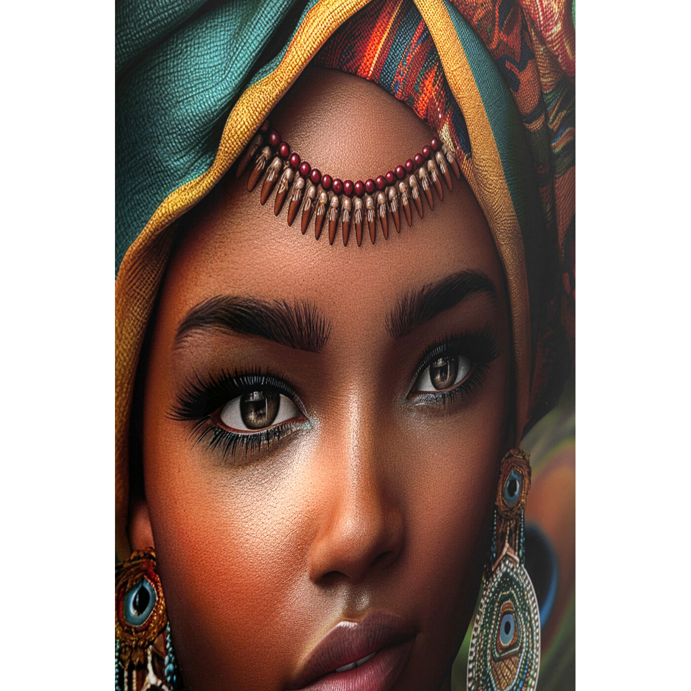 Картина стеклянная Muse Peacock 100x100cm KARE 57676