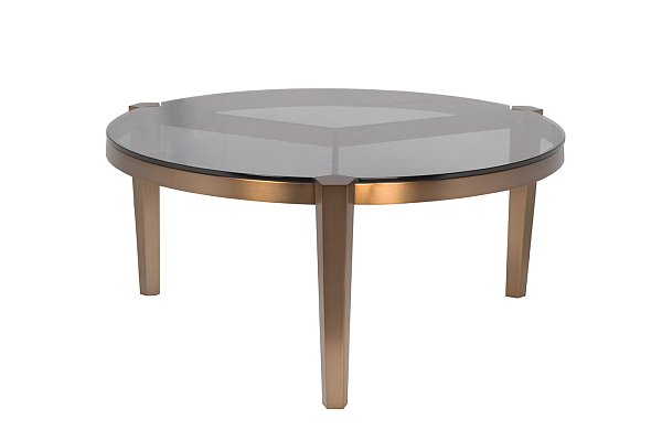 Стол журнальный круглый со стеклом Garda Decor 58DB-25857