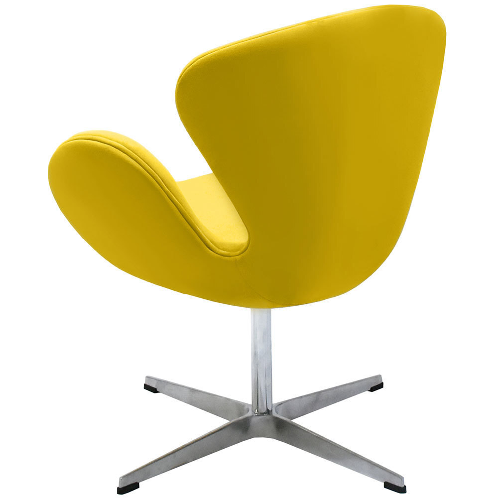 Кресло SWAN CHAIR жёлтый, искусственная замша Bradex Home FR 0658