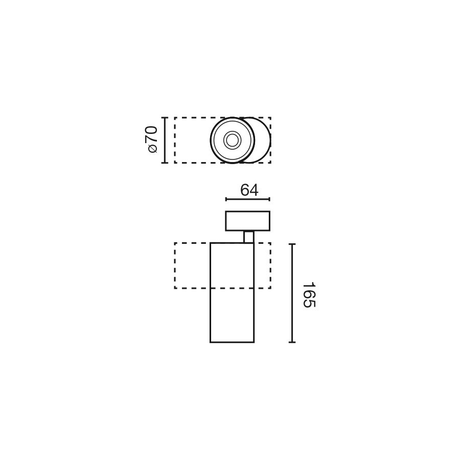 Потолочный светильник FOST SURFACE Ш70 28W черный 60° 3000K CRI97 TRIAC Faro