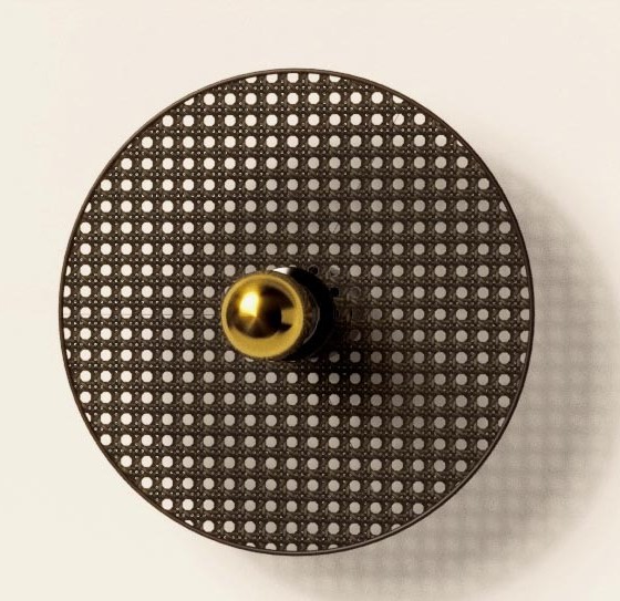 Бра Tan Tan A1053/10 см черный металл + 1125/30 черный ротанг Aromas del Campo