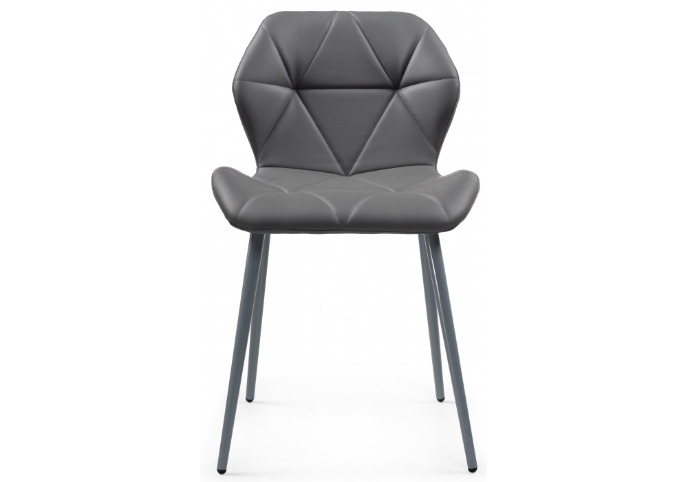 Стул Woodville Вальд экокожа серый / серый глянец 464192