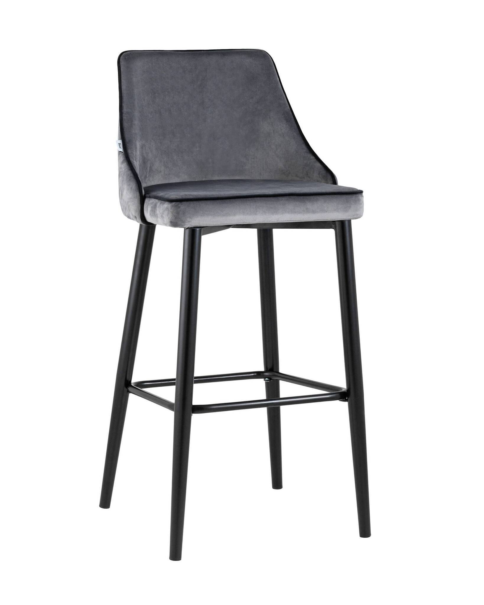 Стул барный Коби велюр серый Stool Group