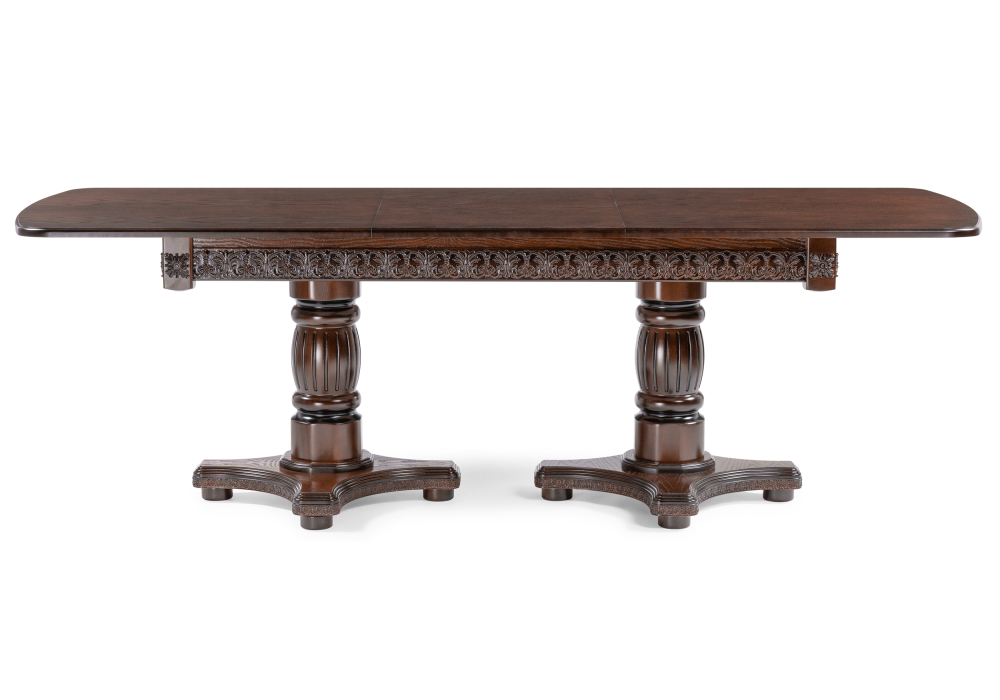 Стол деревянный Woodville Морнит 180(240)х100 орех темный / орех 515970