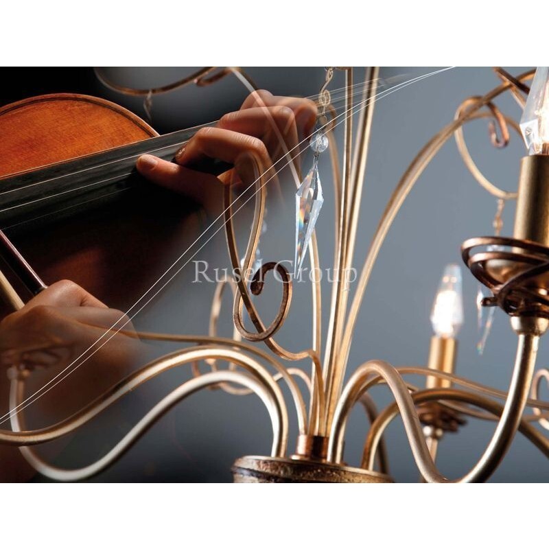 Потолочный светильник Masca Mozart 1874/8PL Gesso oro