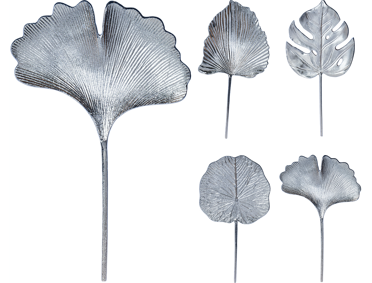 Декор "Лист" серебряный с подвесом Garda Decor A98017090