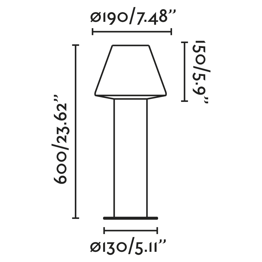 Настольная лампа Mistu тёмно-серая H610 Faro