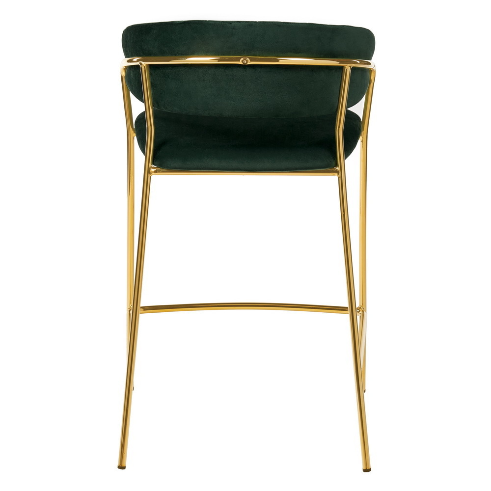 Стул полубарный Turin зеленый с золотыми ножками Bradex Home FR 0908