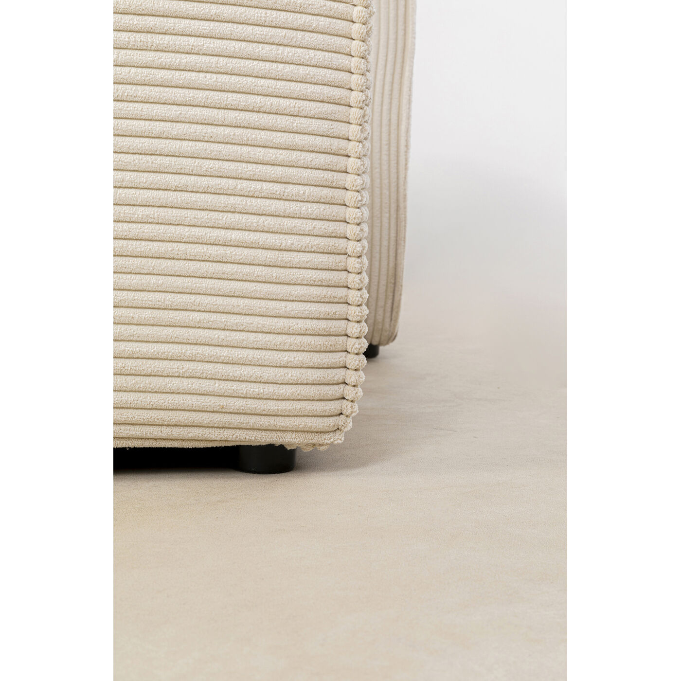 Диван правосторонний угловой Infinity Ottomane Cord Creme Right KARE 87402