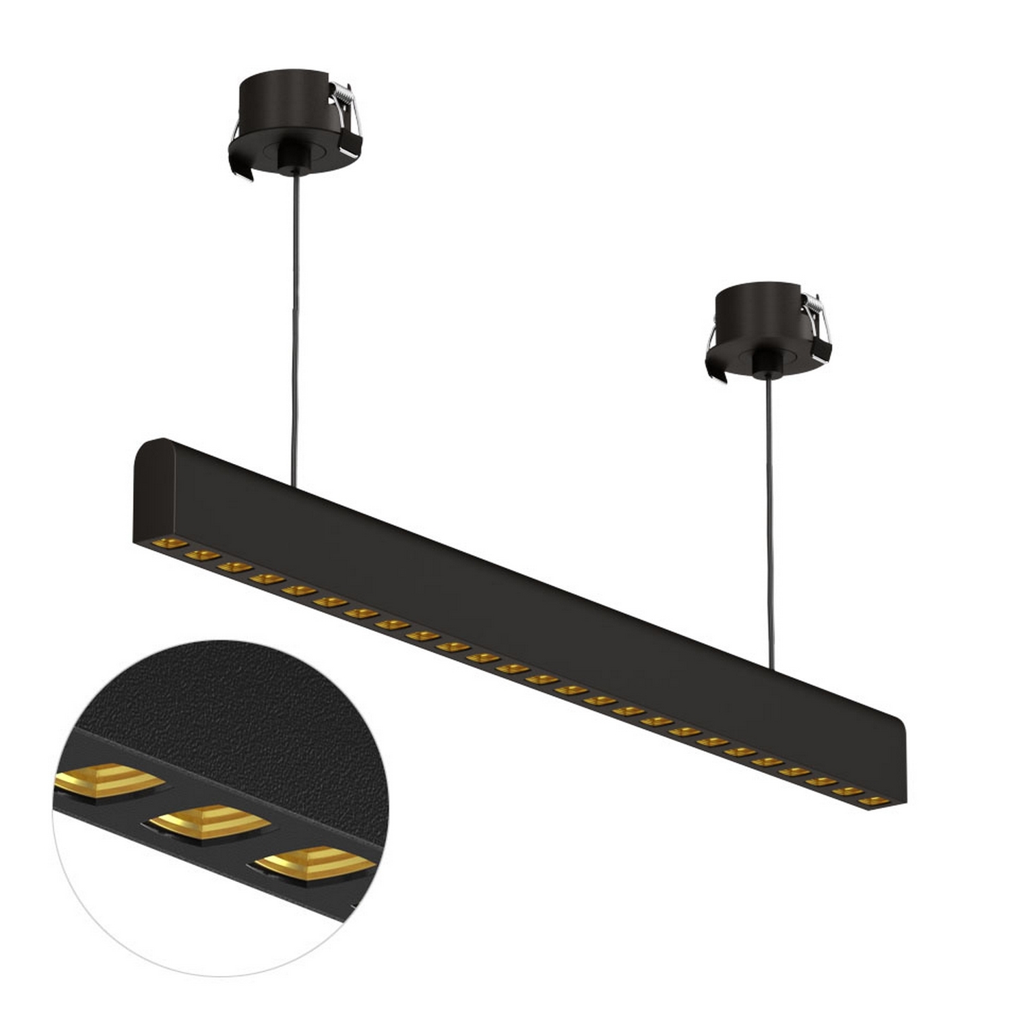 Подвесной светодиодный светильник Ledron Sagi style 585 Basic Black-Gold 4000K