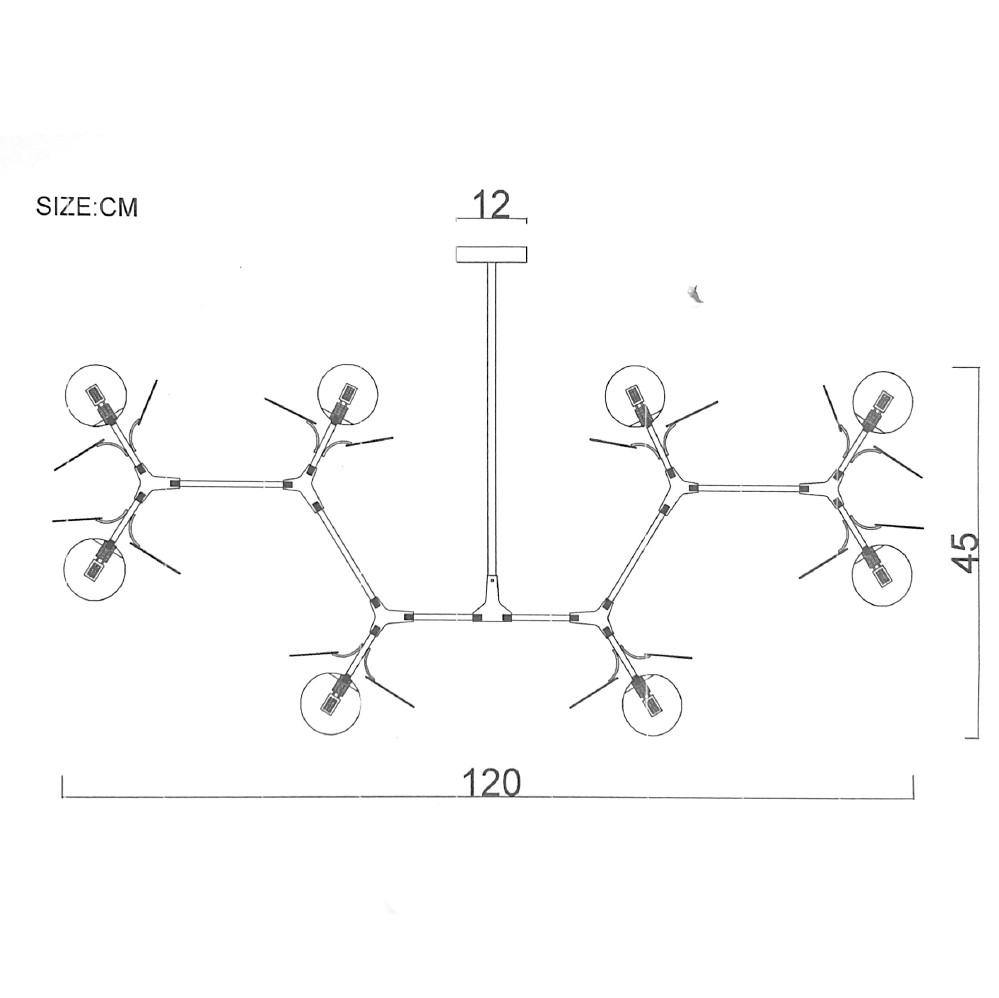 Люстра На Штанге Matisse M L120 White By Imperiumloft