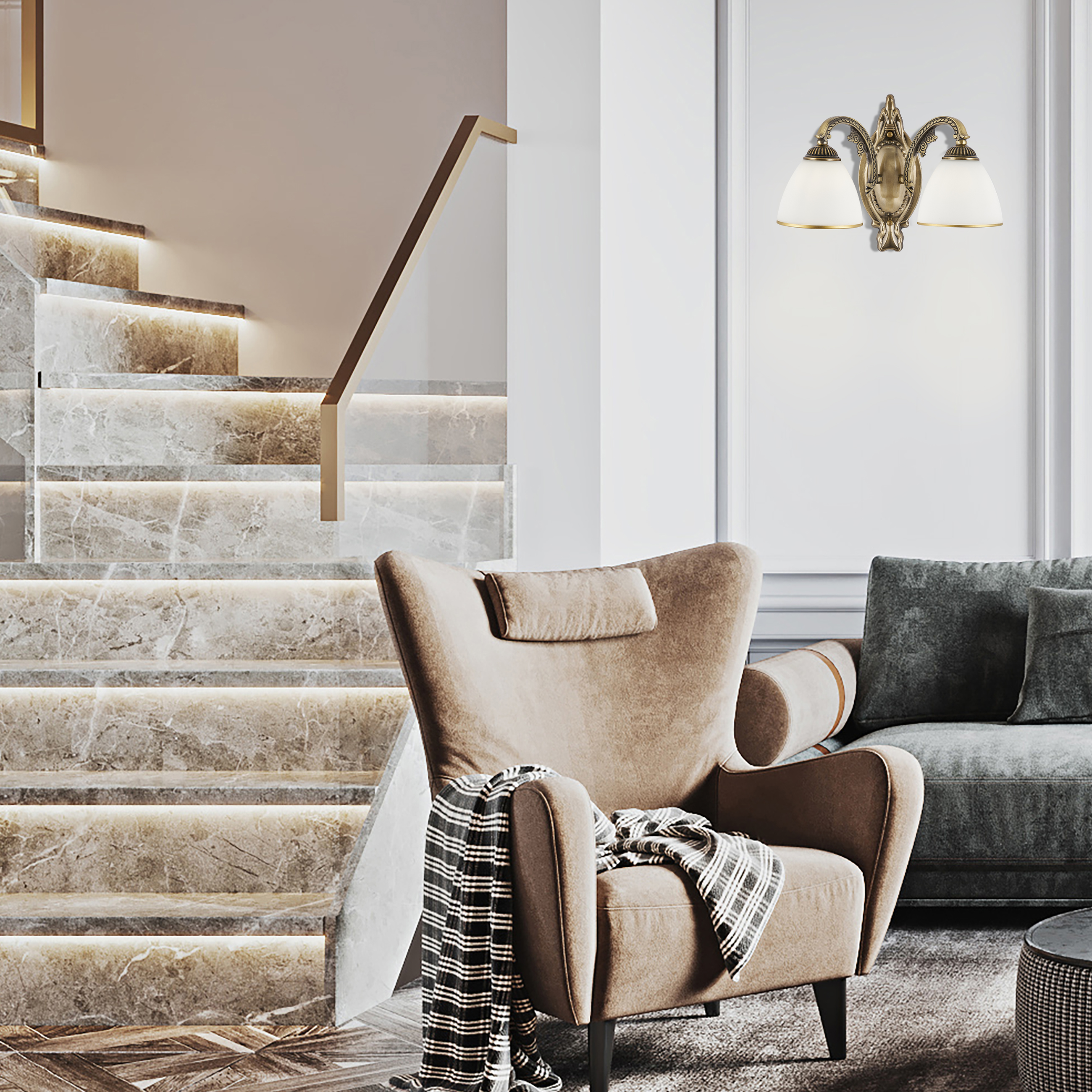 Бра с плафонами 340837/2W AB Arte Milano