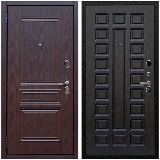 Дверь входная Graf Экстра МДФ 10 мм ФЛ-243 Лиственница шоколад / МДФ 16 мм ФЛ-183 Венге