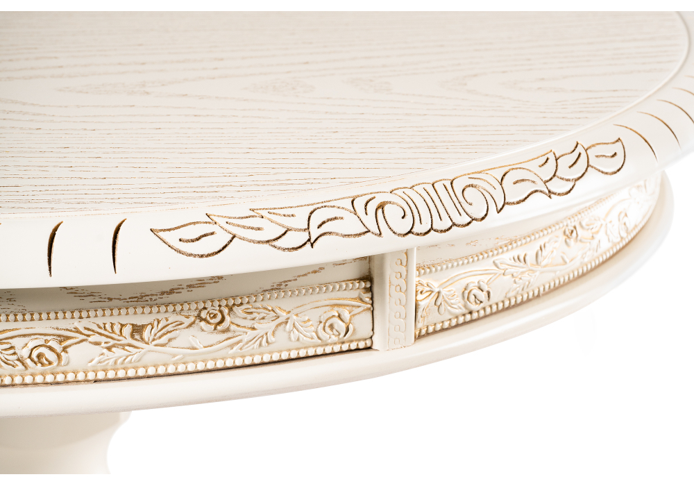 Журнальный стол Woodville Бернард крем с золотой патиной 450831