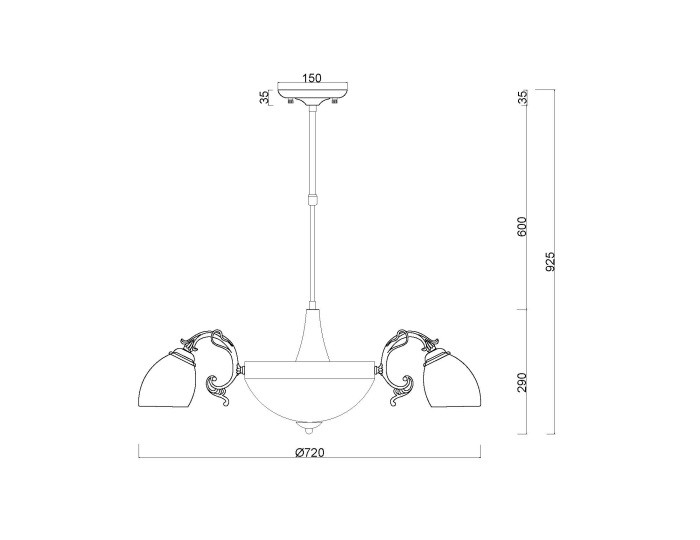 Накладная люстра MyFar MR1523-8C