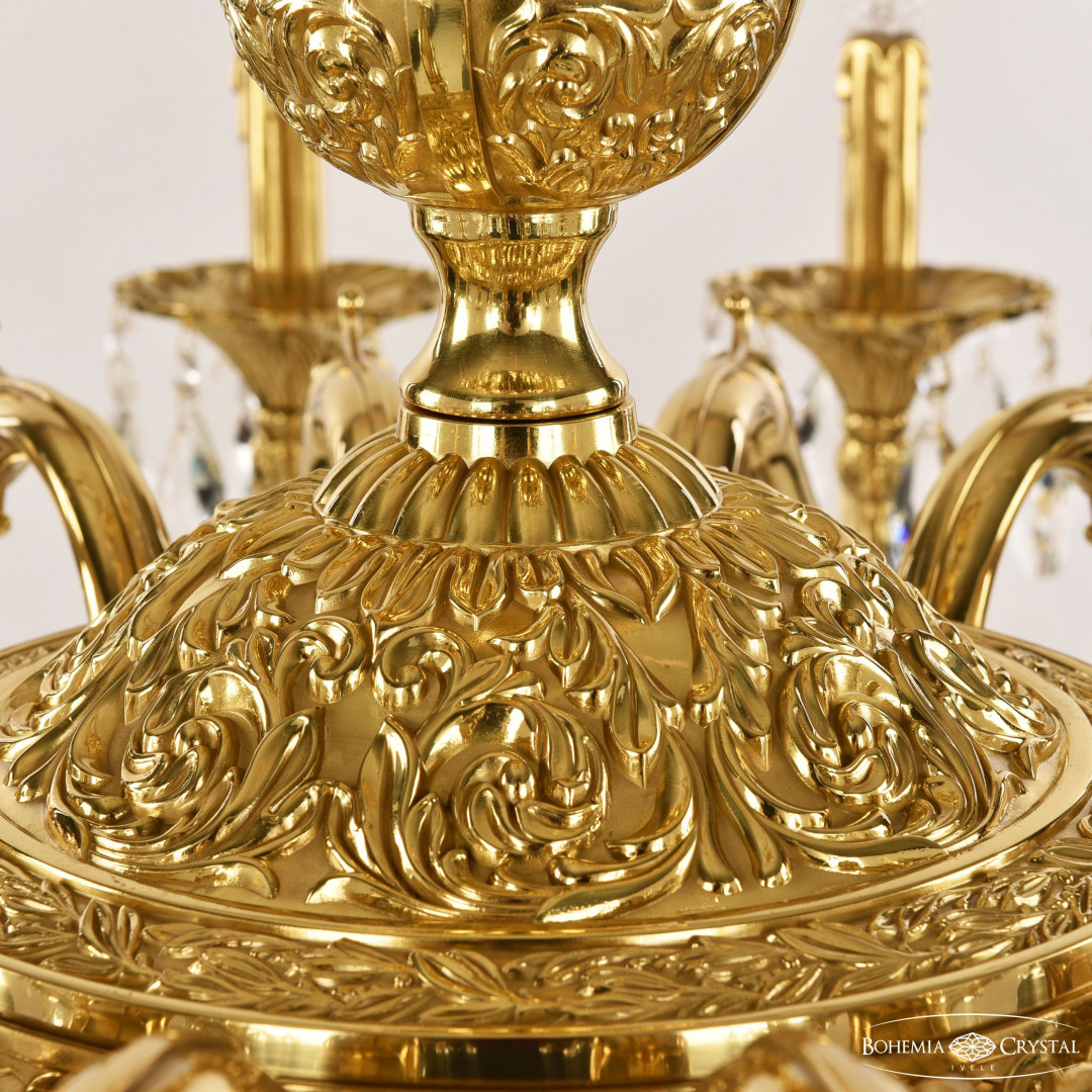 Люстра бронзовая с хрусталём 72102/16/360 A G