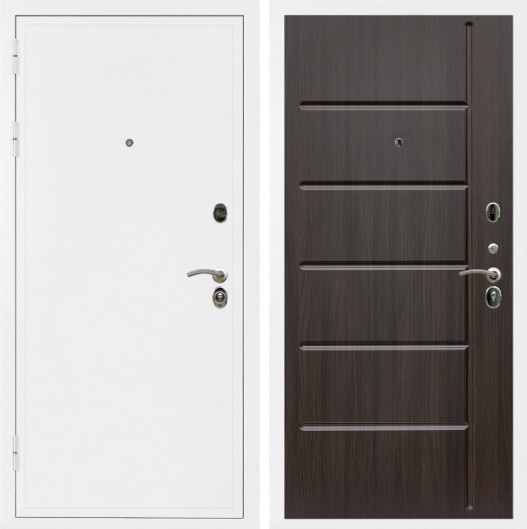 Дверь входная Graf Престиж Белая шагрень / МДФ 16 мм ФЛ-102 Эковенге