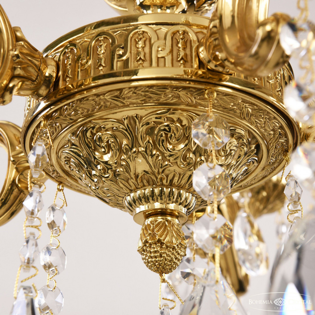 Люстра бронзовая с хрусталём 72101/5/175 A G