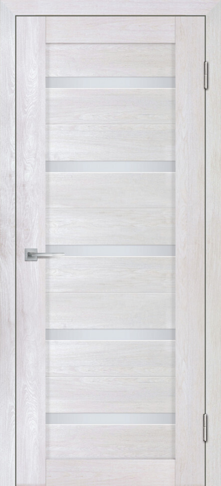 Межкомнатная дверь Graf Деко-22 (3D) белый сатинат жемчужный (2000 х 800)