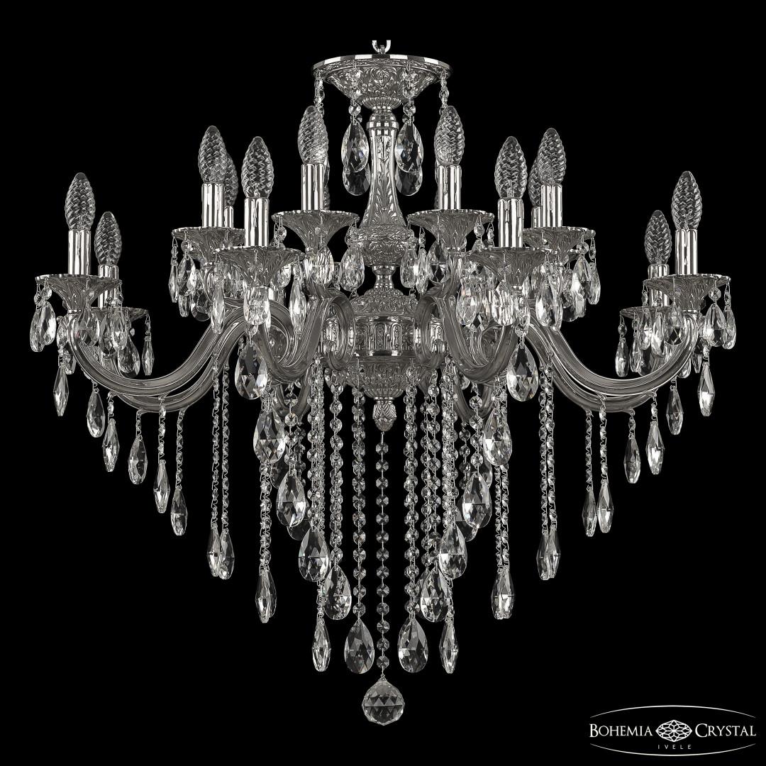 Люстра бронзовая с хрусталём 72118/16/285 B Ni