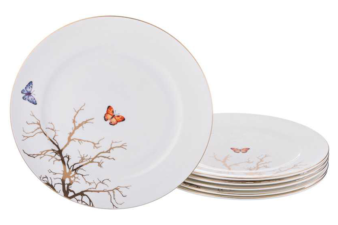 Набор из 6ти подстановочных тарелок "Бабочки" 26 см Garda Decor 264-844