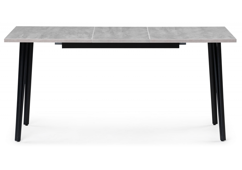 Стол деревянный Woodville Денвер Лофт 120(160)х75х75 25 мм бетон / черный матовый 506944