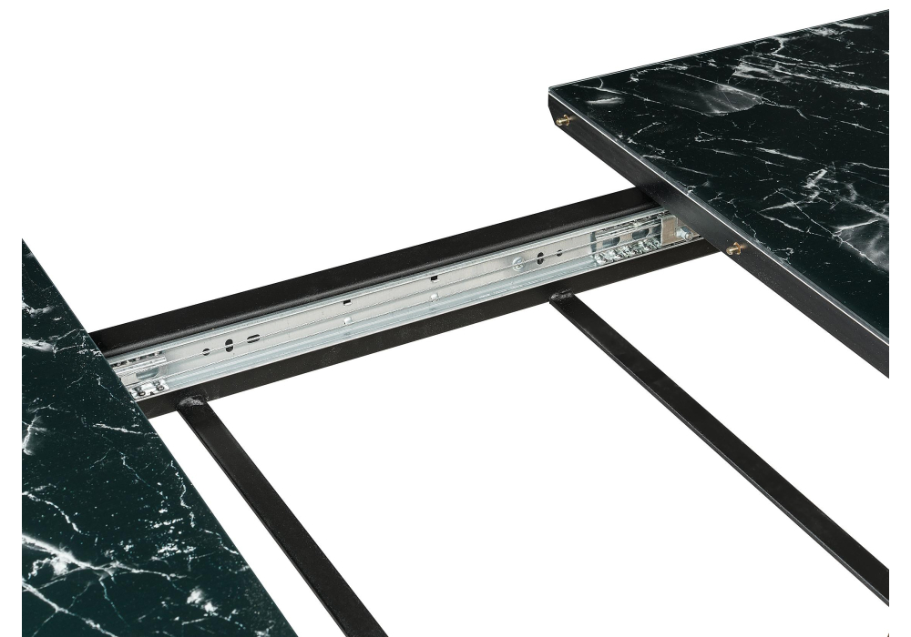 Стол стеклянный Woodville Иматра черный мрамор / черная шагрень / камень 462404