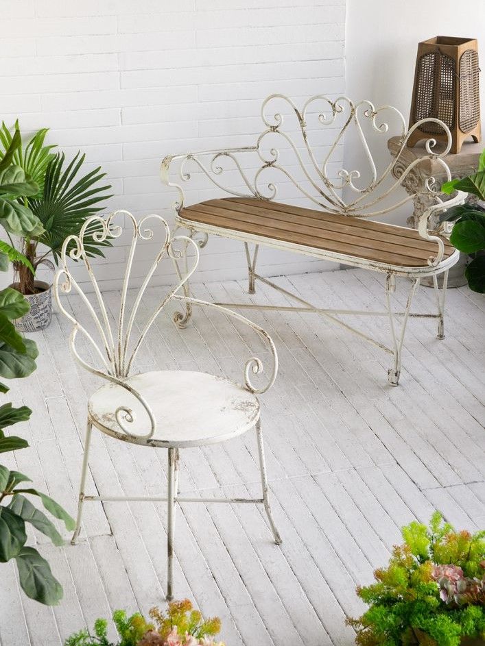 Кресло кованое Прованс Glasar D7204