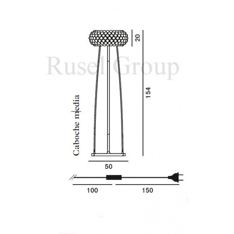 Напольный светильник Foscarini Caboche media terra