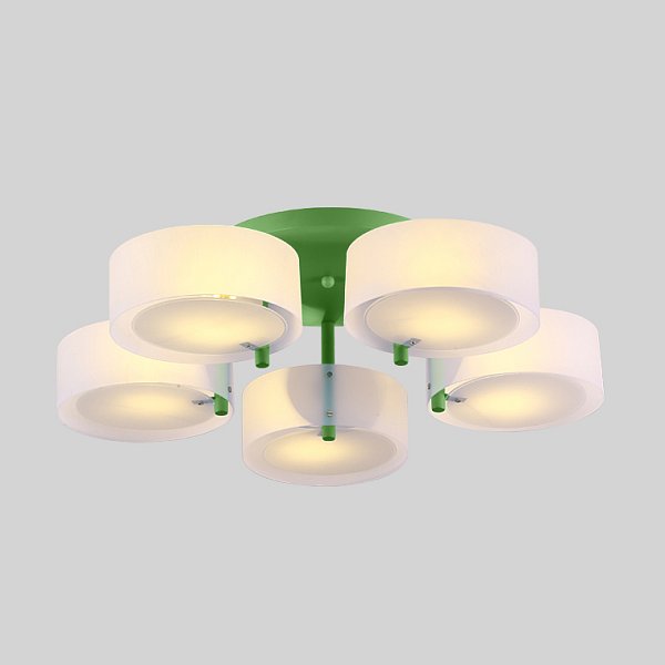 Потолочная люстра HEDDA D73 5 lamps Green by ImperiumLoft