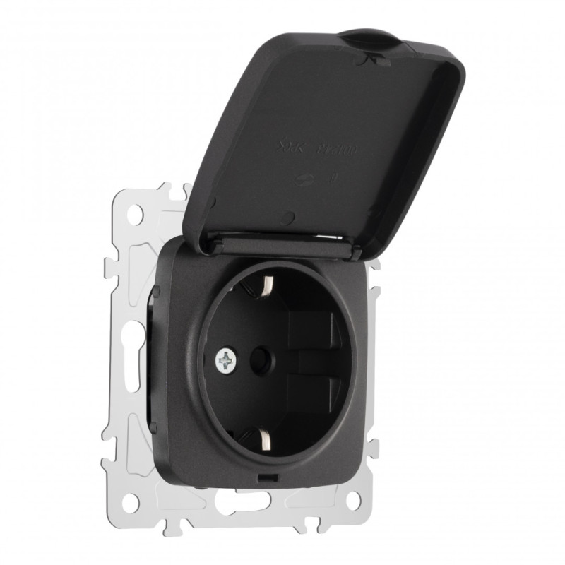 Розетка Arte Milano 205.41-1.black