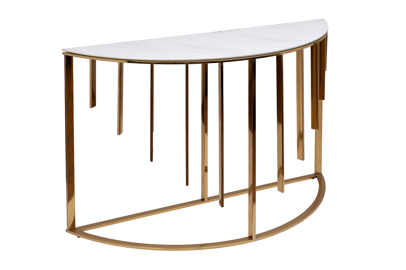 Консоль приставная мраморное стекло/золото Garda Decor GY-00003