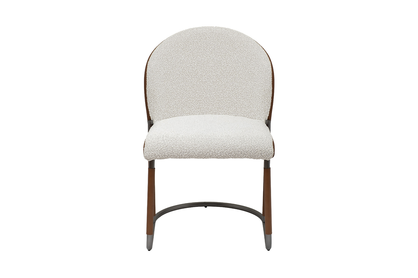 Стул обеденный букле кремовый/экокожа терракотовая Garda Decor 160KD-80070