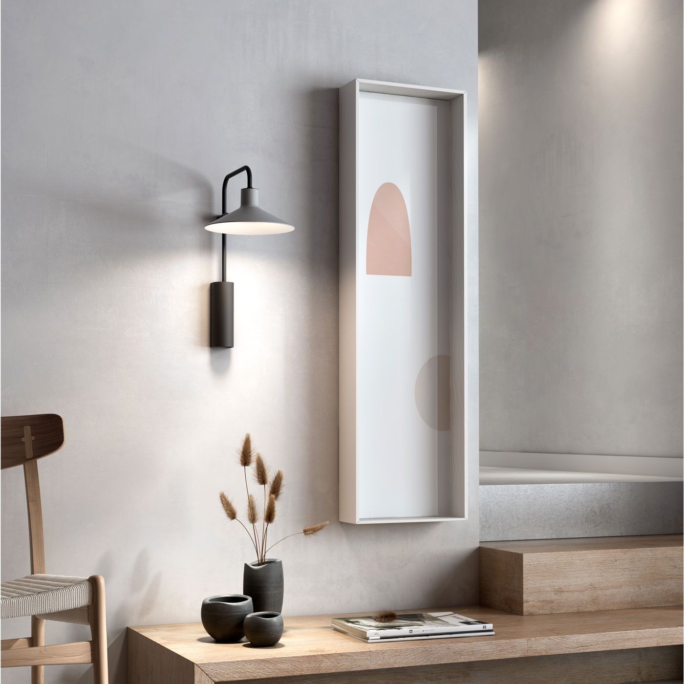 Настенный светильник Bover Platet A/02 Light grey