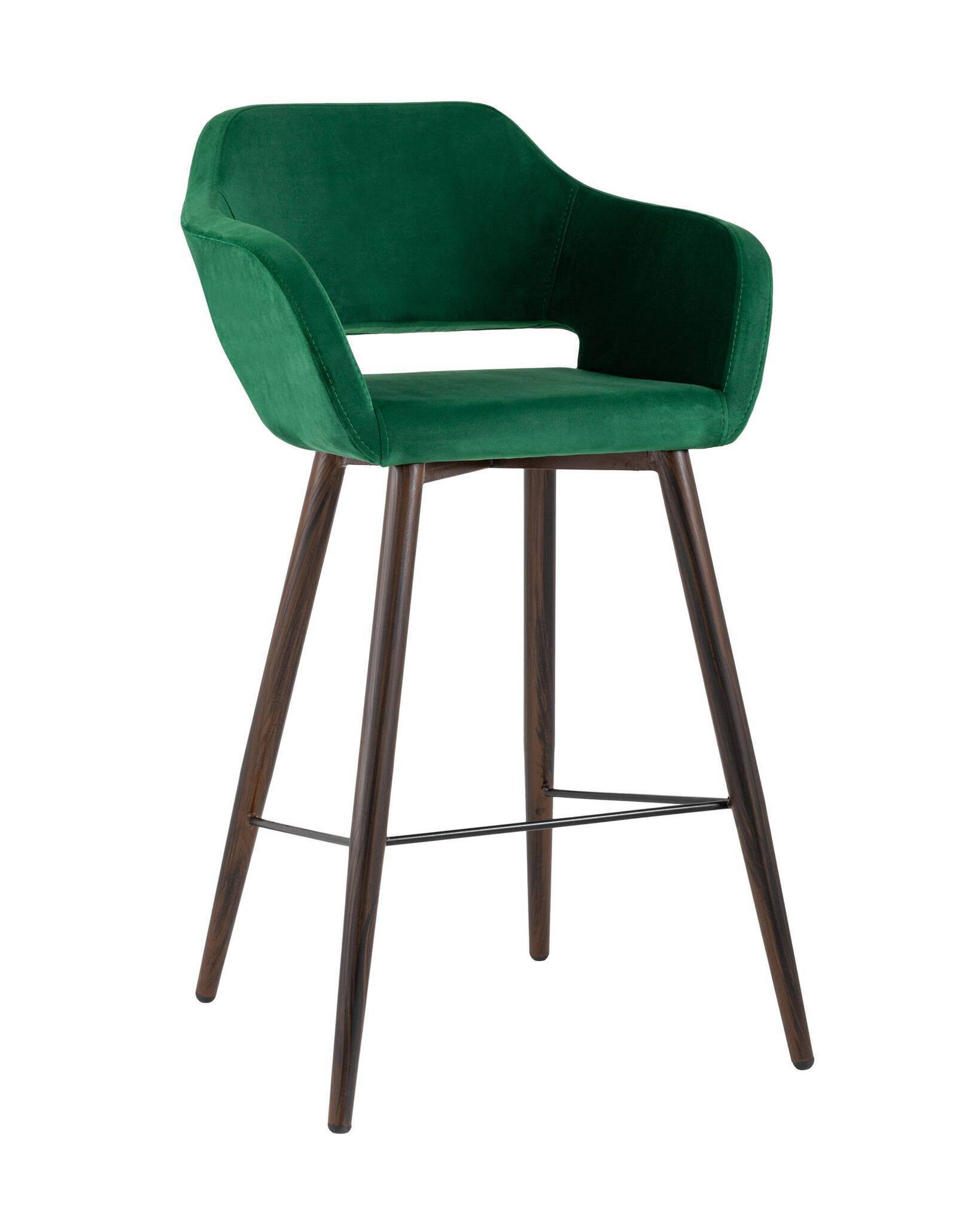 Стул барный Саймон велюр темно-зеленый Stool Group