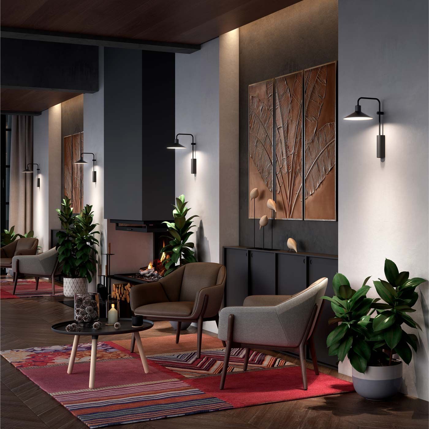 Настенный светильник Bover Platet A/02 Light grey