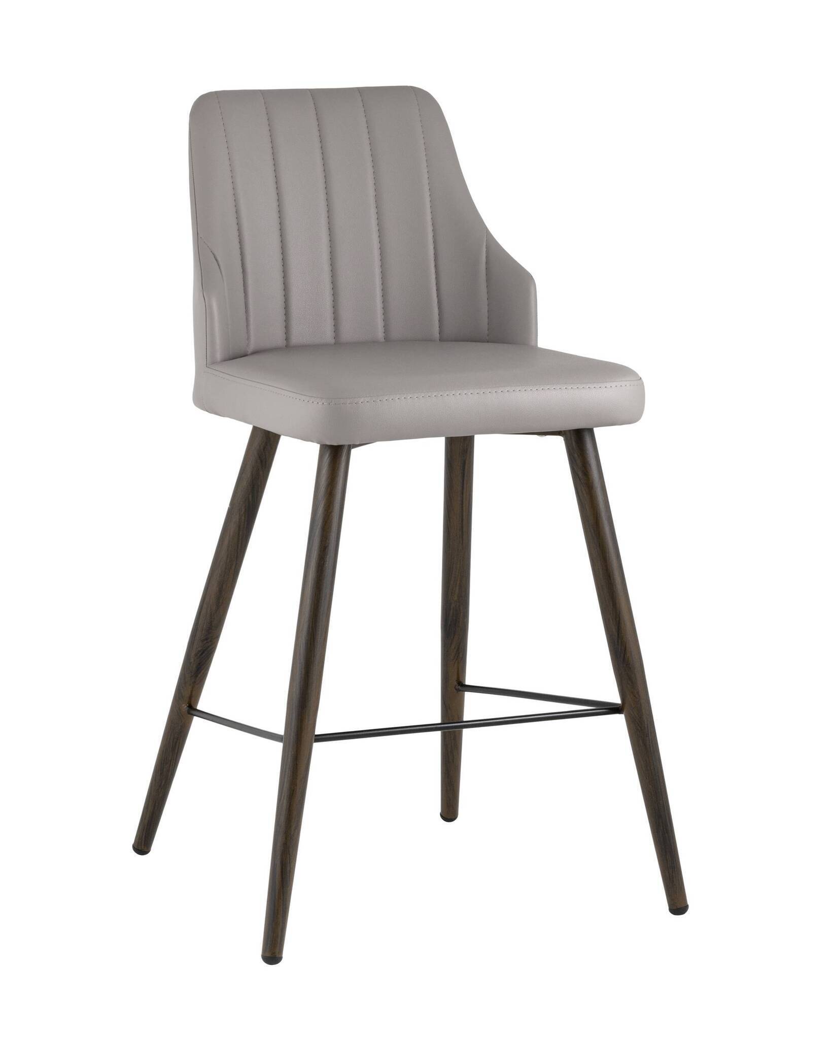 Стул полубарный Коналл экокожа серый Stool Group