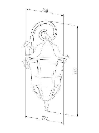 Светильник настенный Elektrostandard Dorado D черное золото (GL 1013D)
