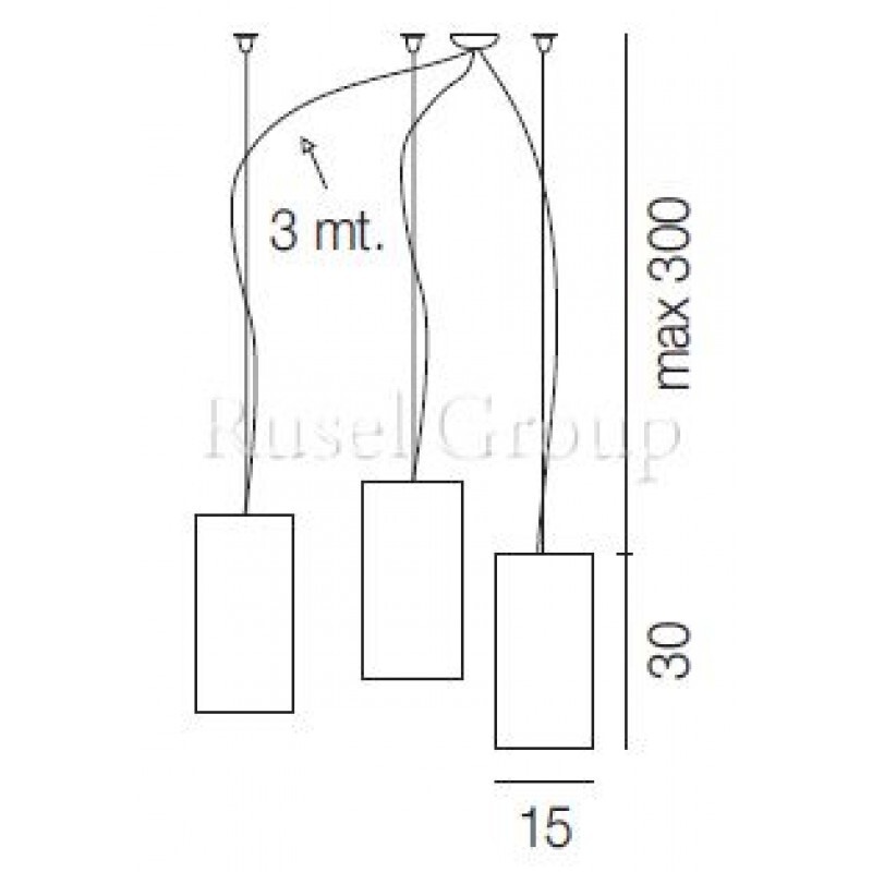 Подвесной светильник Vistosi CILD SP 30 D3