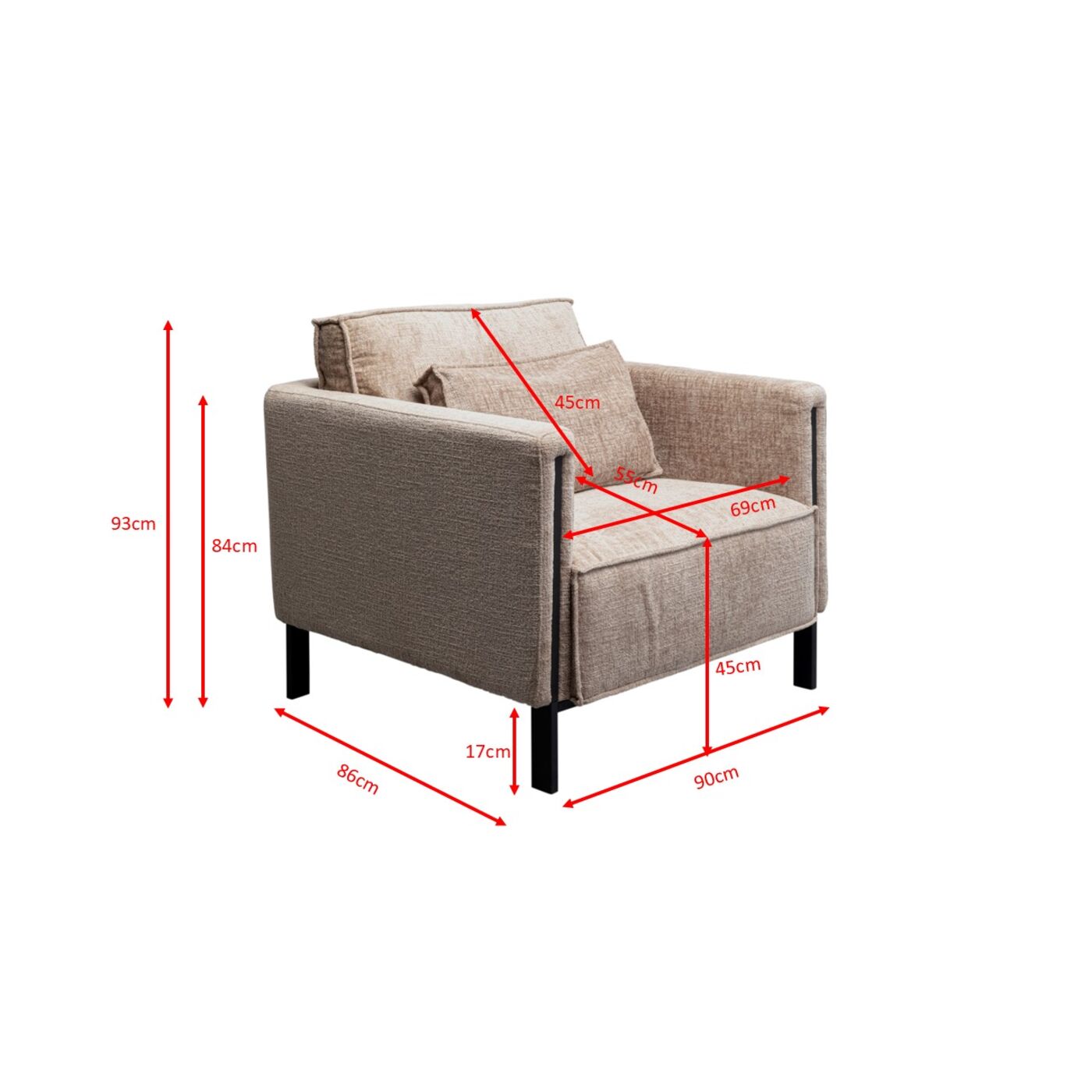 Кресло Victor Beige KARE 87684