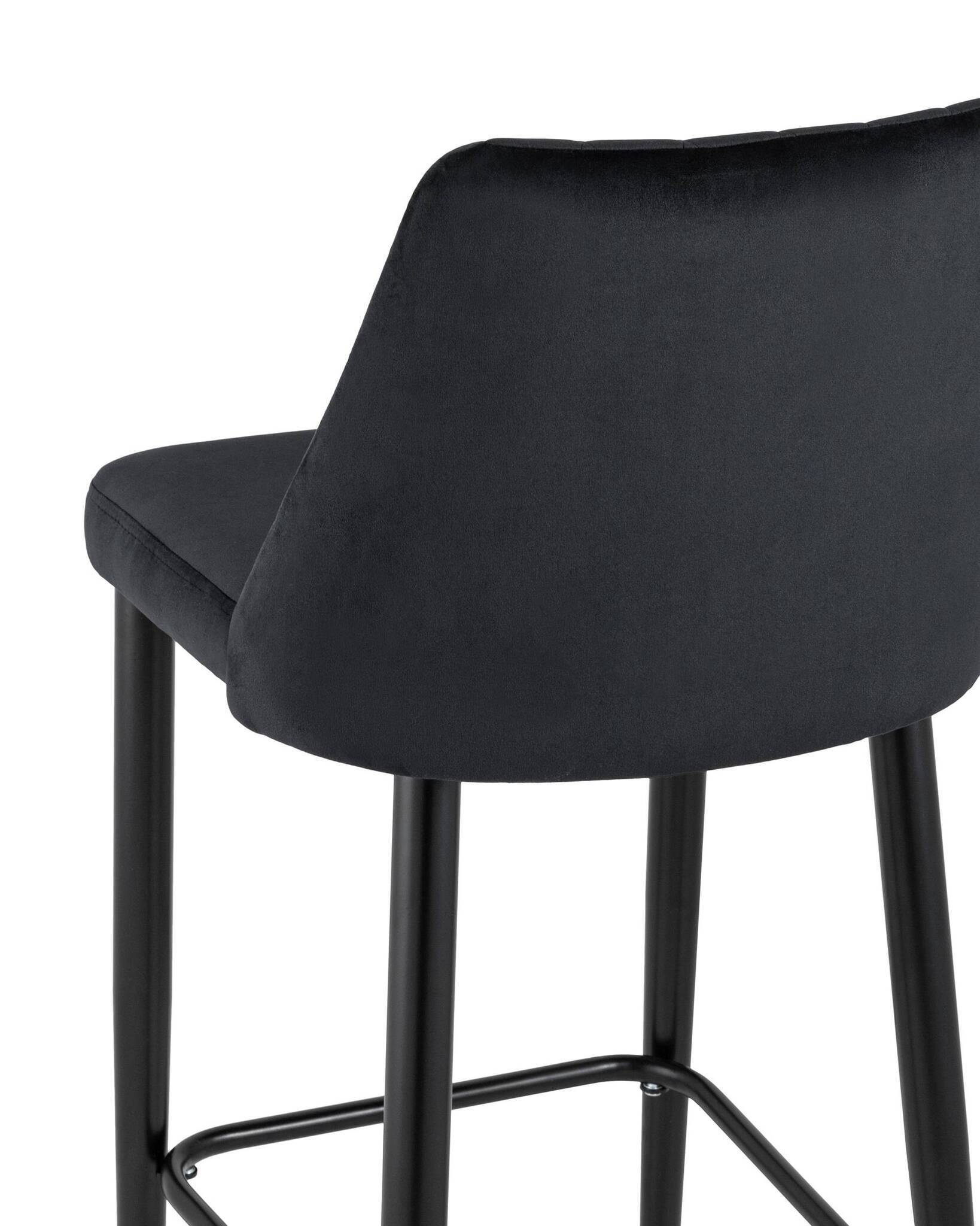 Стул полубарный Диего велюр черный Stool Group