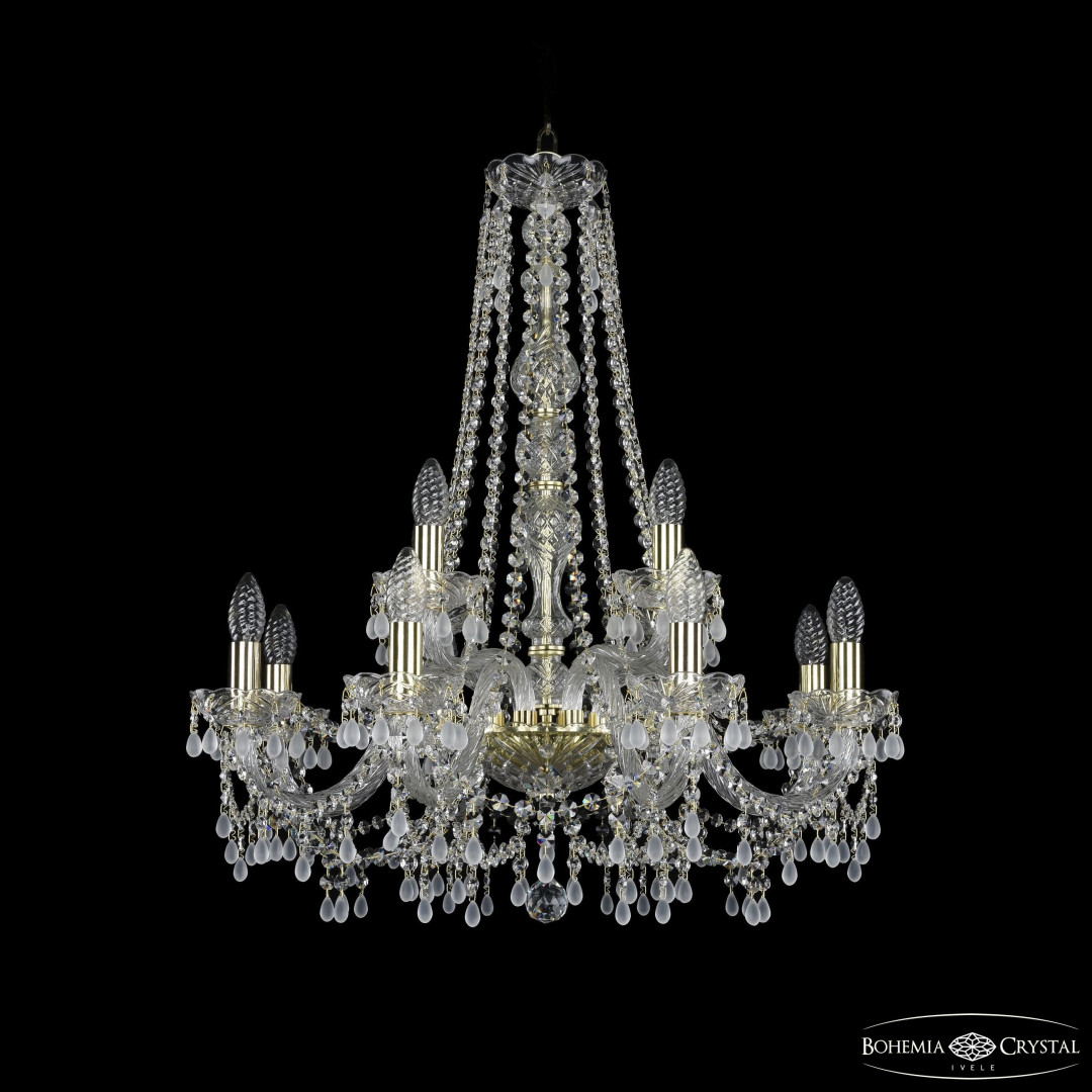 Люстра хрустальная 1410/8+4/240/h-74 G V0300 Bohemia Ivele Crystal