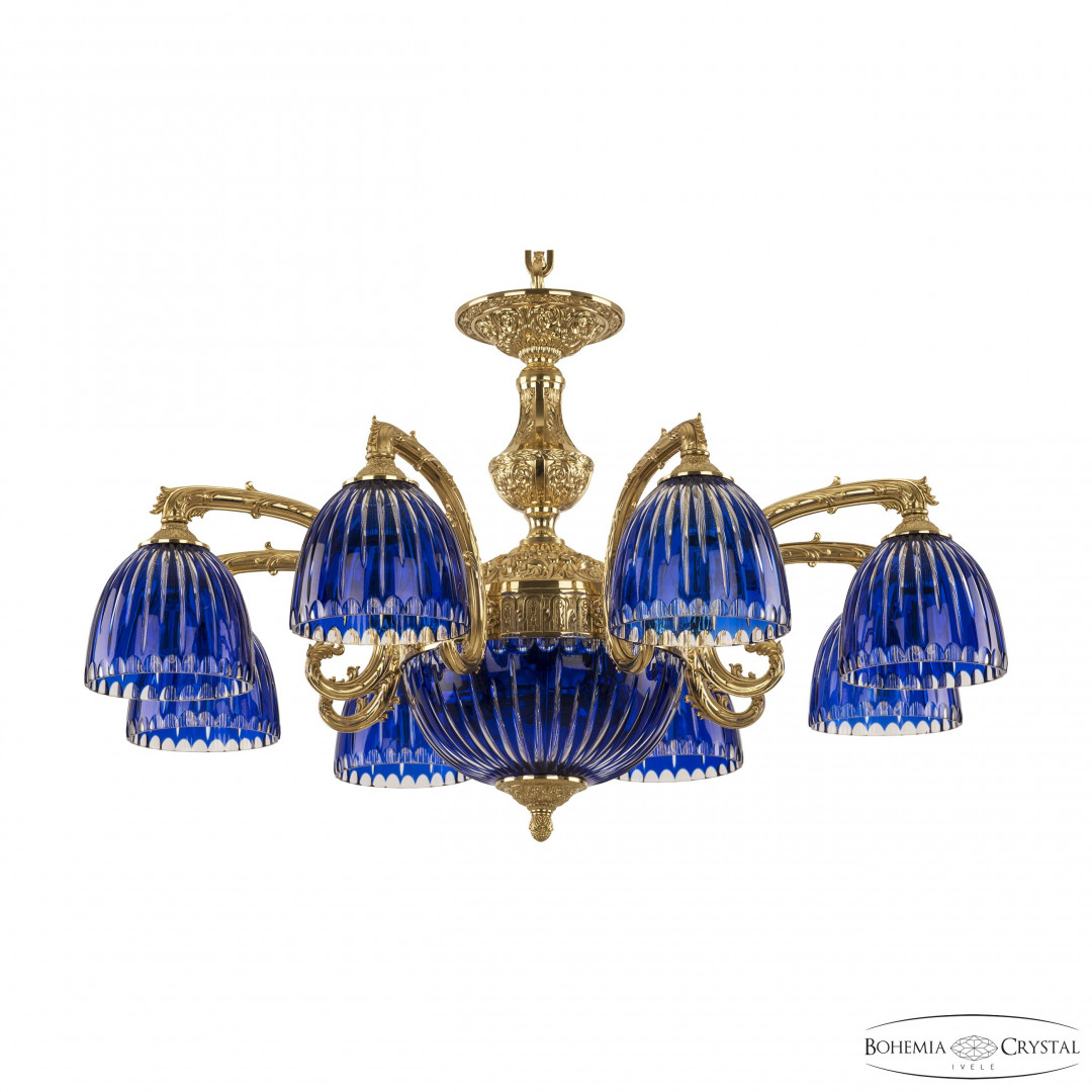 Люстра бронзовая 71212P/8/210 G P1 D Clear-Blue/H-1K