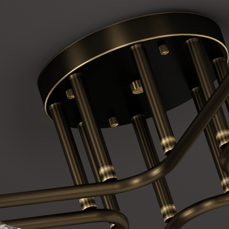 Потолочная люстра RH CH L8 Brass by ImperiumLoft