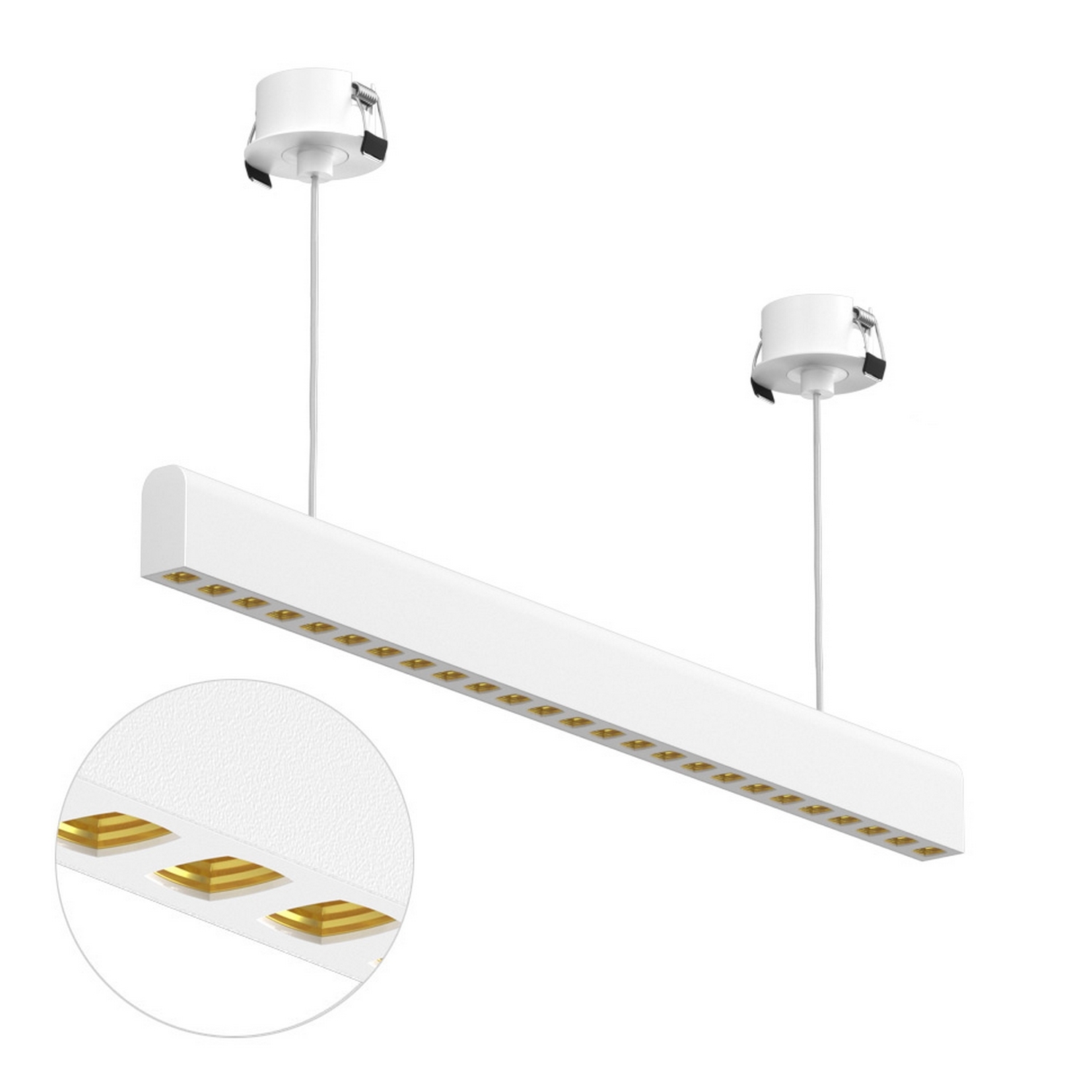 Подвесной светодиодный светильник Ledron Sagi style 585 Basic White-Gold 4000K