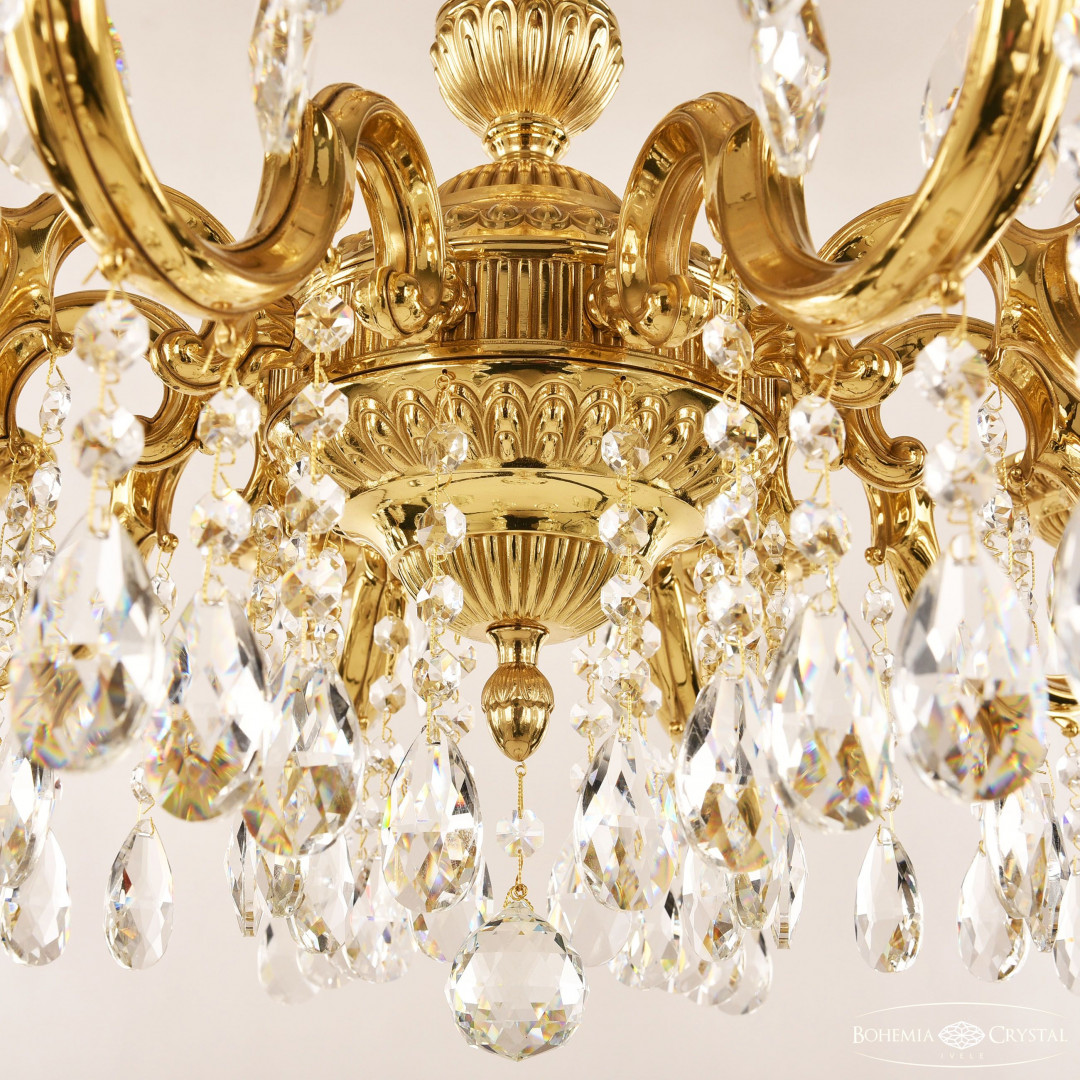 Люстра бронзовая с хрусталём 75101/10/210 A G