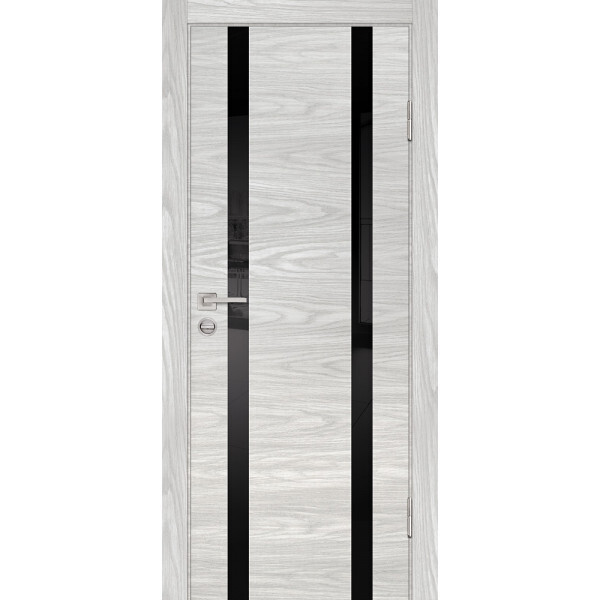 Межкомнатная дверь Graf P-9 черный лакобель Дуб скай бежевый (2000 х 700)